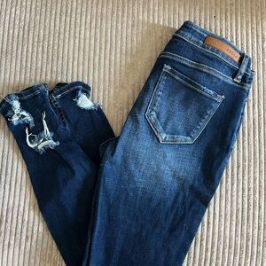 Cello Blue Skinny Distressed Jeans